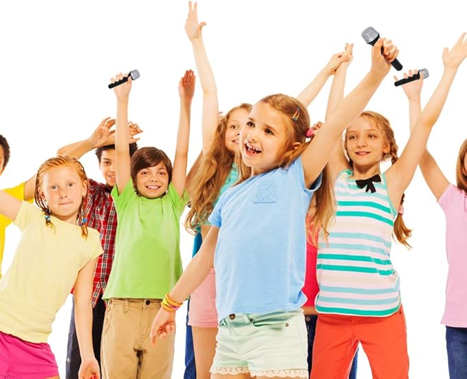 ArtCreativity Toy Microphone Set for Kids 5.5 Inch - 12 Count - Pretend Play Plastic Mics for Karaoke Fun - Stage or Costume Prop - Birthday Party Favors, Goody Bag Fillers for Boys, Girls, Toddlers