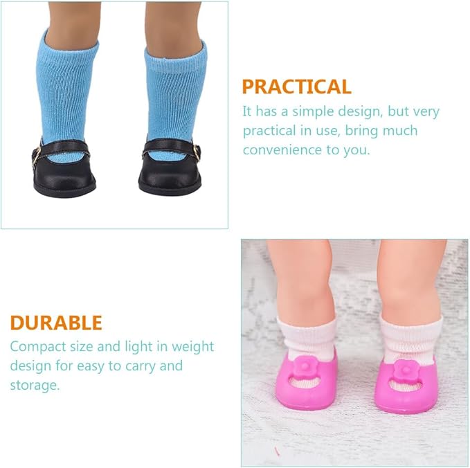 NUOBESTY Doll Accessories 8 Pairs of Doll Socks Mini Sock Baby Clothes Action Figure Accessories for Socks