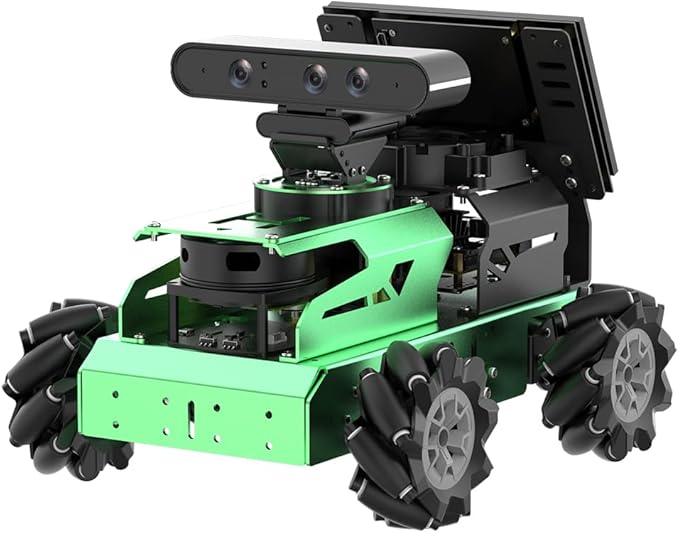 JetAuto ROS2 Robot Car with ChatGPT Large AI Model Lidar Depth Camera AI Voice Control Touch Screen, SLAM Mapping Navigation Path Planning Autonomous Driving Smart Robot, Advanced Kit & JetsonNano 4GB