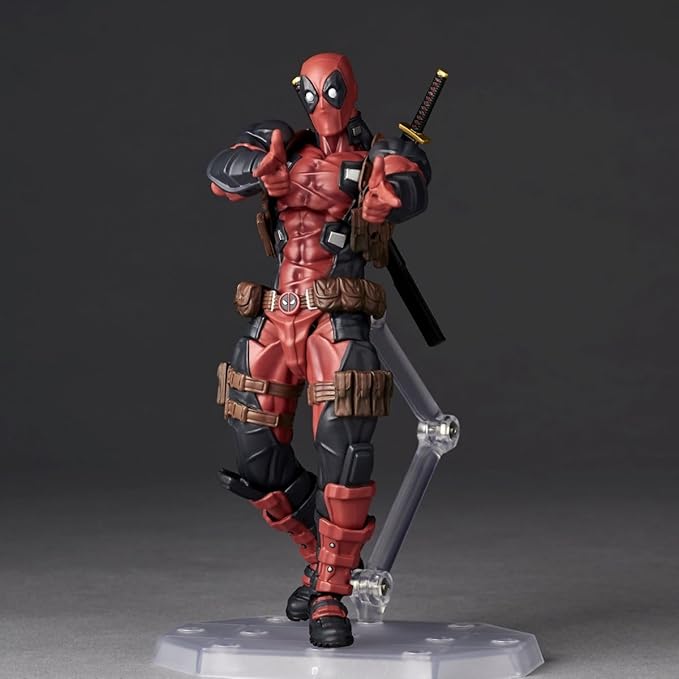 Kaiyodo Revoltech Amazing Yamaguchi Deadpool Ver. 2.5, Total Height: Approx. 6.7 inches (170 mm), Non-scale, PVC & ABS, Painted Action Figure, NR050