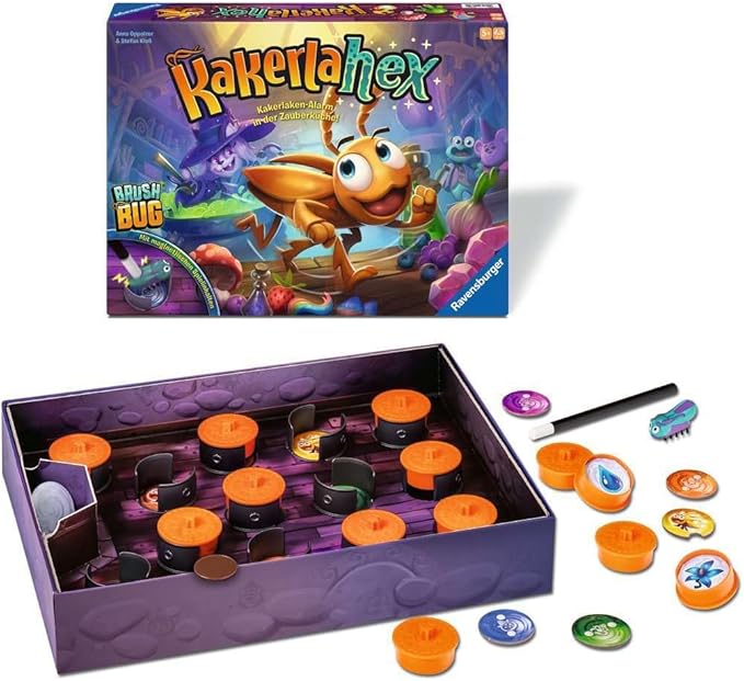 Ravensburger 24832 Cockerlahex Memorial and Action Game with Electronic Cockroach for Young and Old, for 2-4 People, Suitable from 5 Years