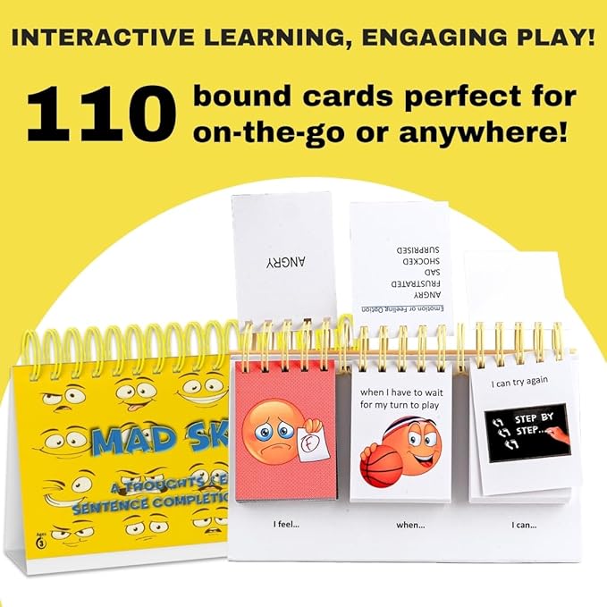 Mad Skillz Sentence Building Cards | Emotional Regulation & Speech Therapy Learning Tool | Phonics, Reading & Language Game for PreK–2nd Grade | Special Education & Homeschool Classroom Must-Have