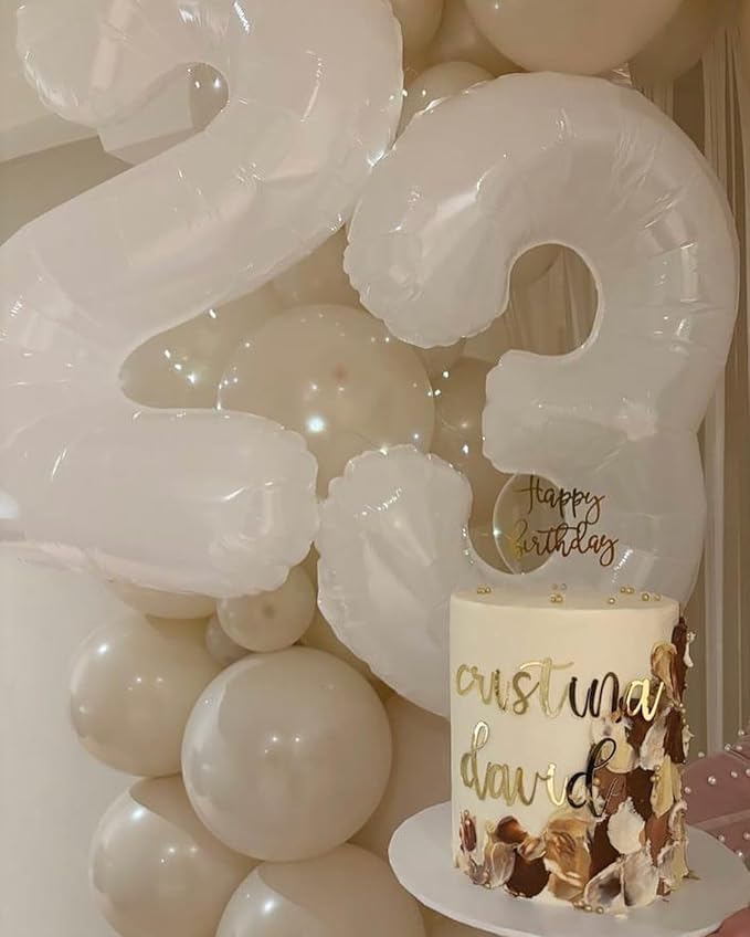 White Number 9 Balloon 40 Inch, 9th Birthday Party Decorations for Children, Giant 9 Foil Balloon for Party Supplies