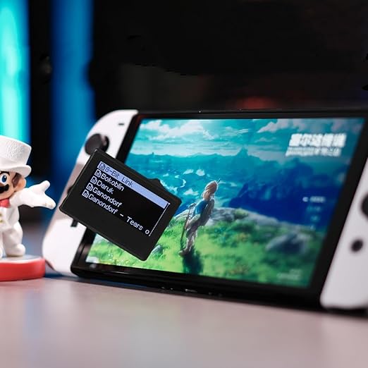 NFC Emulator for Popular Game Consoles — 3100+ Data Saves, Unlimited Scan & Rewrite, 1.3" OLED Screen, Rechargeable, Easy Button Controls, Compatible with 50+ Games (Black）