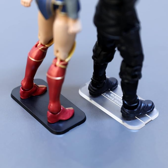 56Pack 6inch Action Figure Stand Base with Peg, Figures Toy Organizer Support Display Feet Stands, Figuras Holder Accessories, Compatible with 1/12 Mavel Legends Series/GiJeo Classified