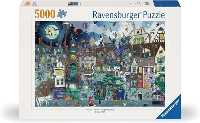 Ravensburger - Fantasy Street - 5000 Piece Jigsaw Puzzle - Stunning Imagery - Beautiful and Intricate - Olde Victorian Street Faire - Premium Quality - Puzzles for Adults