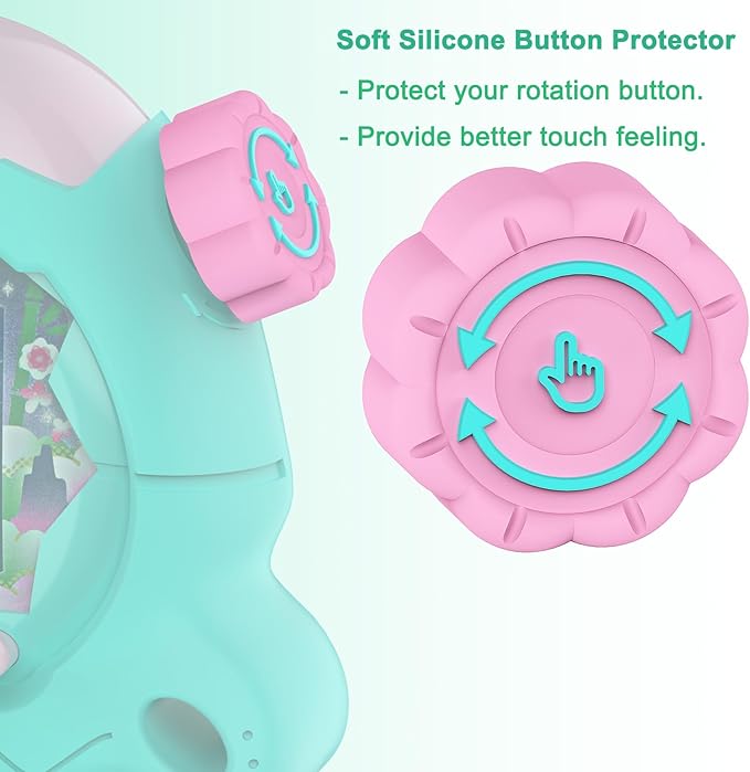 JCHPINE Hard Case and Silicone Cover for Tamagotchi Paradise Electronic Pet, Protective Cases for Tamagotchi Paradise with Screen Protector and Lanyard (Jade Forest)