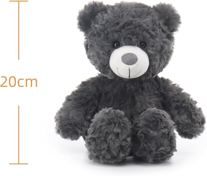 Apricot Lamb Ash Gray Flower Bear Stuffed Animals for Kids, Soft Cute Plush Toys for Baby Girl and Boy, 7.9 Inches