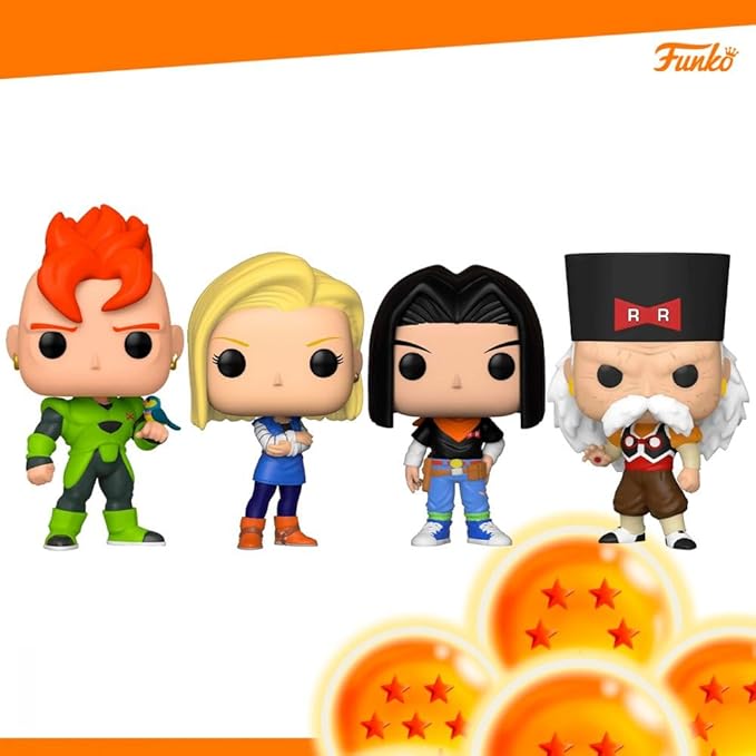 Funko Pop! Animation: Dragon Ball Z - Android 16-4PK - Collectible Vinyl Figure - Gift Idea - Official Products - Toys for Kids and Adults - Anime Fans