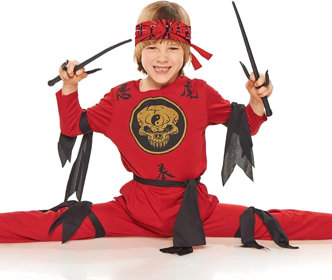ZOIIWA 24Pcs Karate Headbands Birthday Party Favors Red Karate Themed Headbands Party Decorations for Kids Boys Girls Birthday Party Supplies, Decorations, and Gifts, Adjustable Size