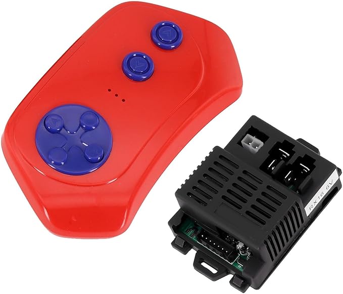 2.4G RC Remote Control Receiver 6V 12V 24V Electric Motor Controller Compatible for Children Electric Toy Car with Battery Installation Instructions(RX16 6V Full set)