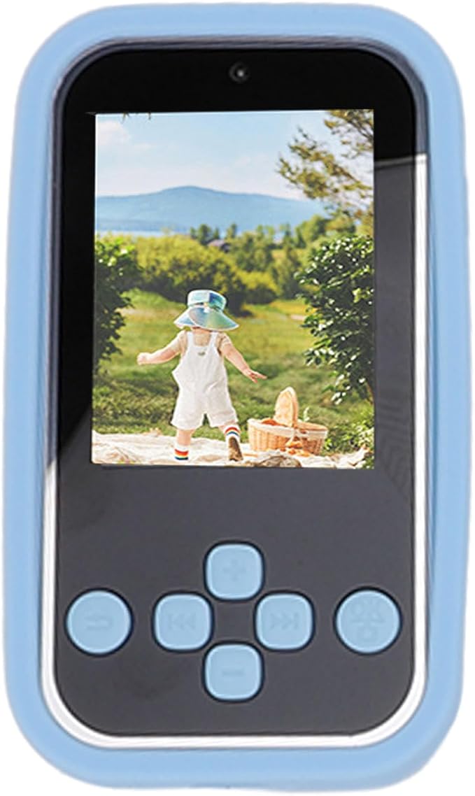 Tbest 96MP Digital Camera 2.4 Inch Display Multifunction High Definition 1920x1080 Dual Lens Portable MP3 Music Player Electronic Books for Kids Beginners Travelers ABS Black (Blue)