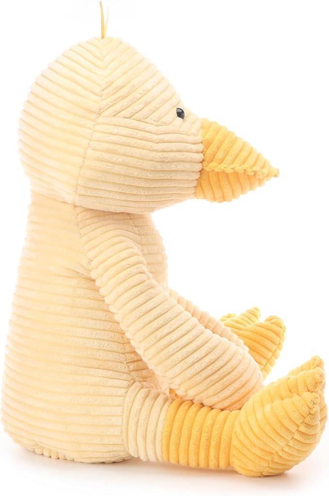 Apricot Lamb Corduroy Duck Stuffed Animals for Kids, Soft Cute Plush Toys for Baby Girl and Boy, 19.7 Inches