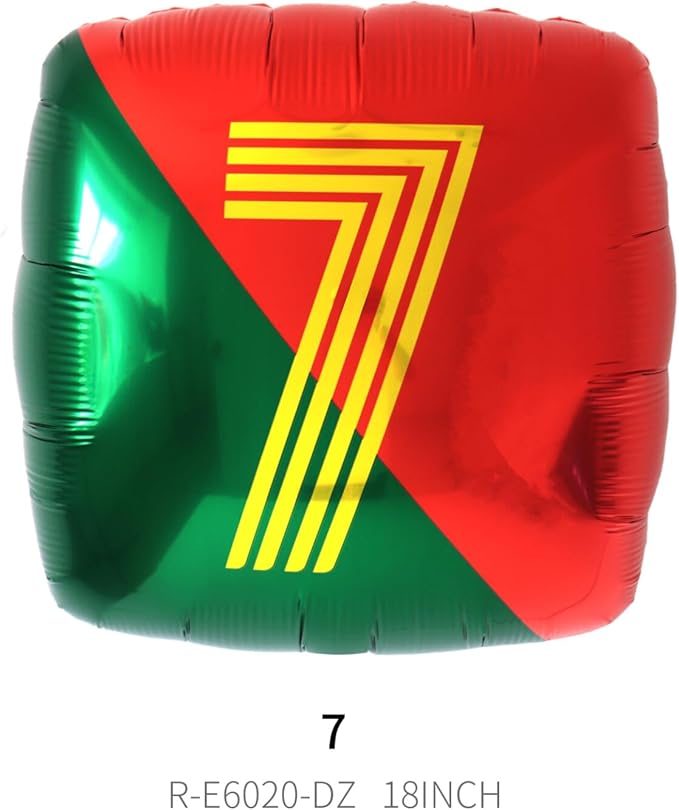 4D Football Balloons Set - Soccer Field, Cleats, Jersey & Goat Shapes | Sports Party Decorations for Fans, Birthday, Game Day (red &green)