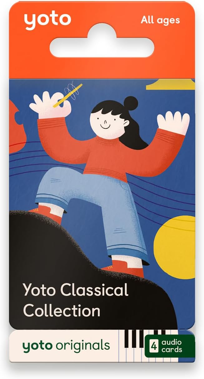 Yoto Classical Collection – 4 Kids Musical Audio Cards for Use with Player & Mini All–in–1 Audio Device, Educational & Screen–Free Listening with Relaxing Music for Naptime Bedtime & Winding Down