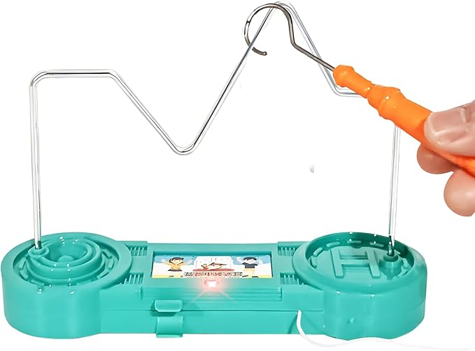 Electric Maze Game for Kids, Brain-Boosting & Fun Challenge Toy, Bright Color Collision Maze with Electric Shock, Engaging Family Game, Safe and Exciting for Children(Green Mountain)