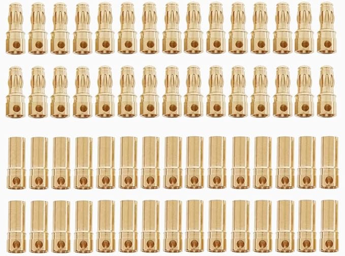30Pairs 3.5mm Gold Bullet Banana Female Male Connectors RC ESC LIPO Battery Device Electric Motor Wire Parts
