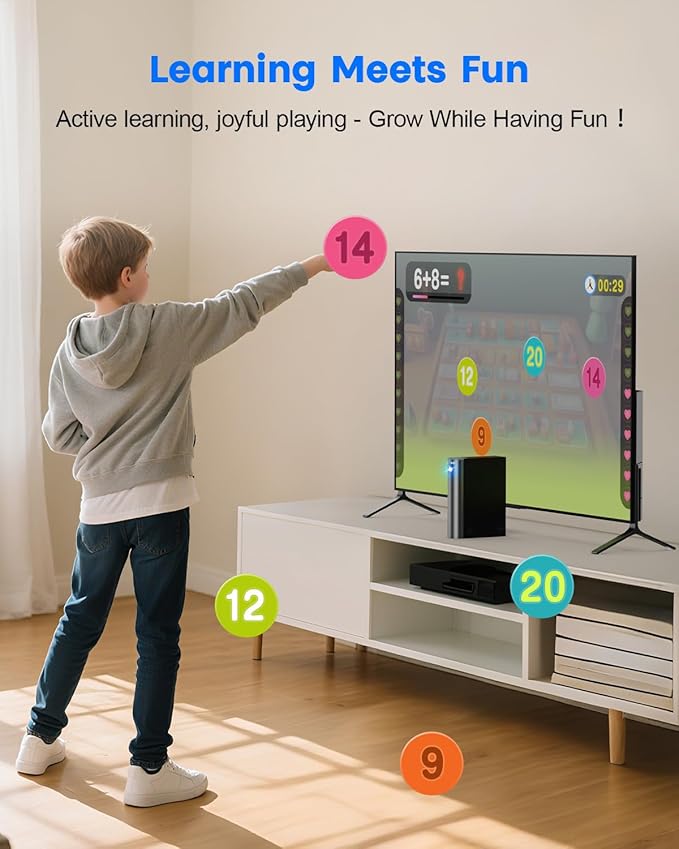 Motion Video Game Console for Kids & Adults, Plug & Play AR Camera Games for TV, for Indoor Physical Play & Interactive Family Fun. Great for Family Game Night, Playtime, and Playdates