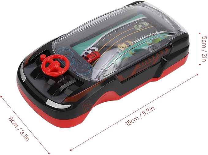 Generic Handheld Racing Car Game, Kids Simulation Adventure Driving Game, Interactive Family with Racing Experience, Small Car Thinking Training (Red)