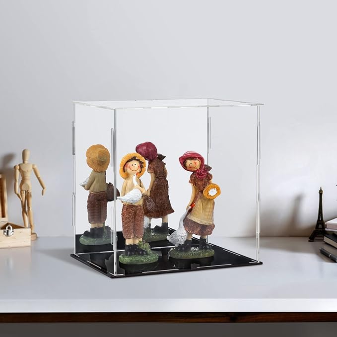 Display Case 7.8x5.9x7.8inch,20x15x20cm for Collectibles Assemble Clear Acrylic Box Alternative Glass Case for Display Action Figures Home Storage Organizing Toys