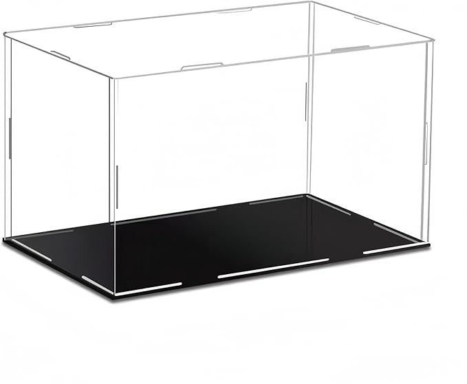 25 x 15 x 15cm Acrylic Clear Display Case Perspex Box Display Cabinets for Collectables, Assemble Countertop Dustproof Protection Showcase for Toys Models Action Figures