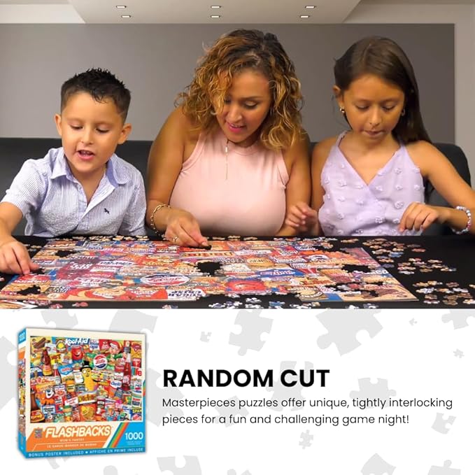 MasterPieces - 1000 Piece Jigsaw Puzzle, Vintage Vinyl Records, Fun for Adults, Family, Kids, Non-Glare Finish, 19.25" x 26.75"