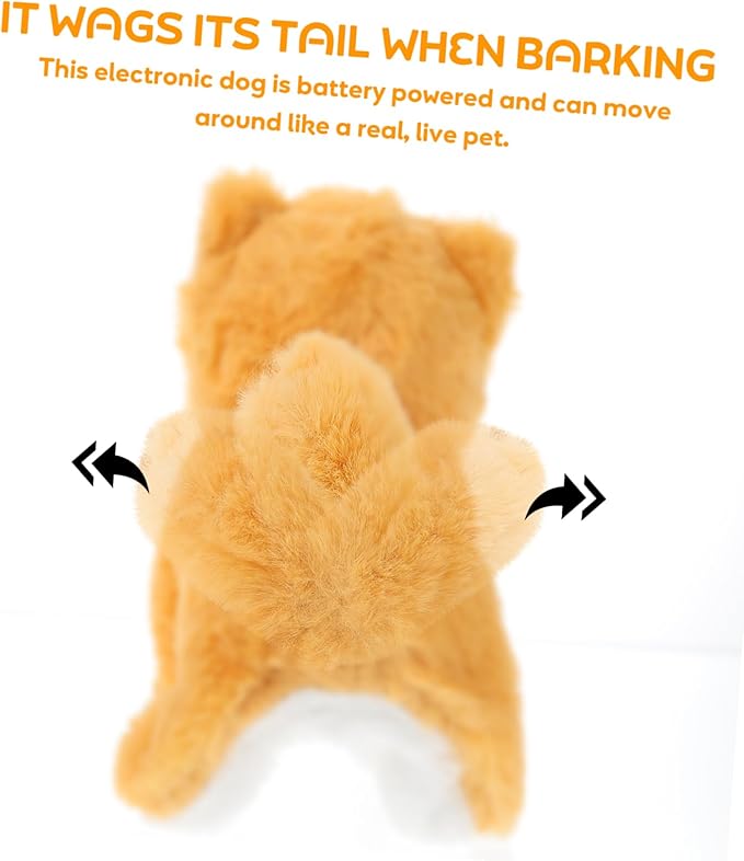 1pc Interactive Electric Dog Toy Walking Barking Corgi Model for Boys and Girls Realistic Movement and Sounds for Playtime and Cognitive Learning