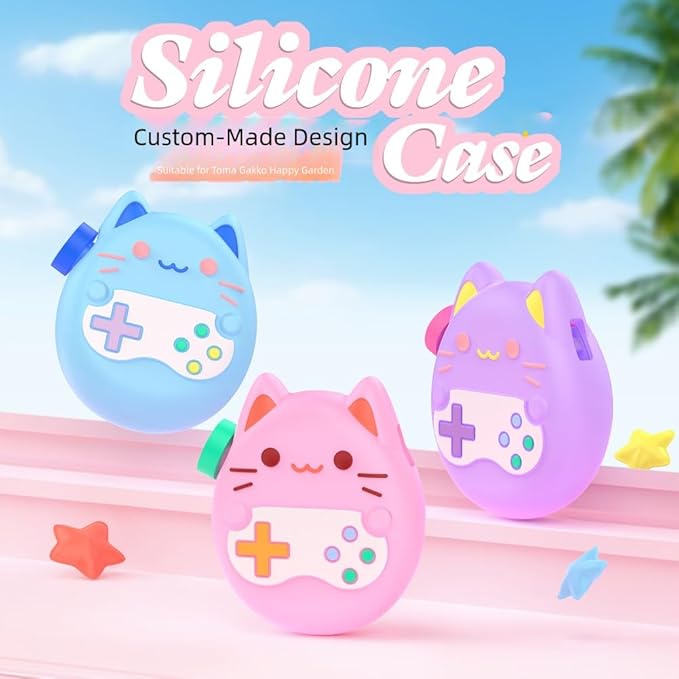 Silicone Cover for Tamagotchi Paradise,Silicone Cover Case for Tamagotchi Paradise Interactive Virtual Pet with Lanyard Screen Protector Button Film for Girl boy