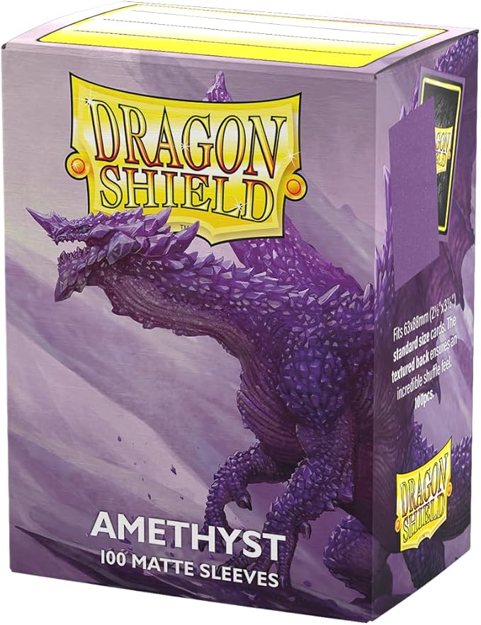 Dragon Shield | Standard Size Matte Card Sleeves | 100 CT - Smooth & Tough TCG Sleeves - Compatible with Pokemon, Flesh & Blood, One Piece & Magic The Gathering | Amethyst