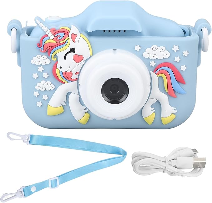 Kids Digital Video Camera, Kids Camera Toys, Digital Video Camcorder Camera for Boys and Girls Toddler (Blue)