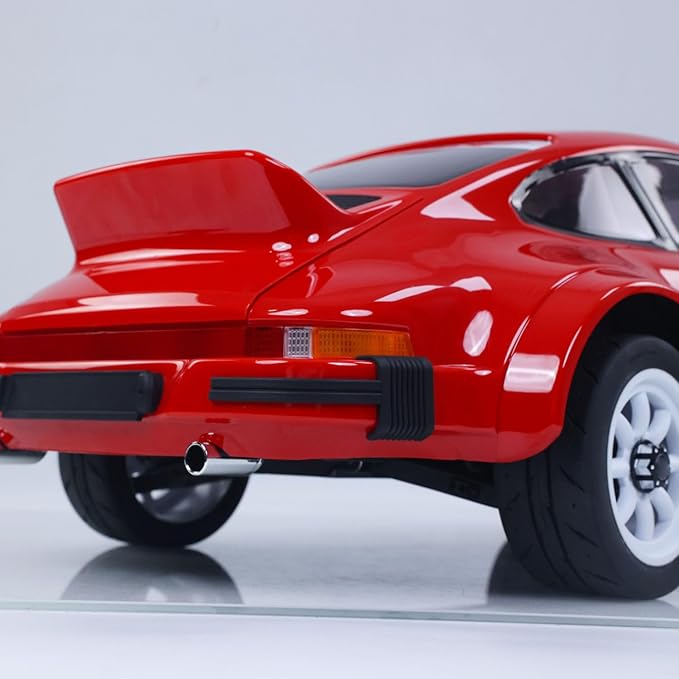 1/6 Remote Control Rally Car 4X4 RC Vehicle 2WD and 4WD Modes Metal Chassis Light System Independent Suspension No Battery Charger Hobby Grade Model for Ages 14+(Red)