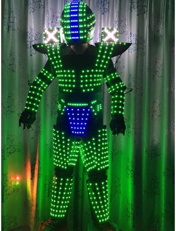 LED Robot Costume Suit Illuminated Party Dance RGB Luminous Armor Bar Light Show Dance LED Night Lights Clothing