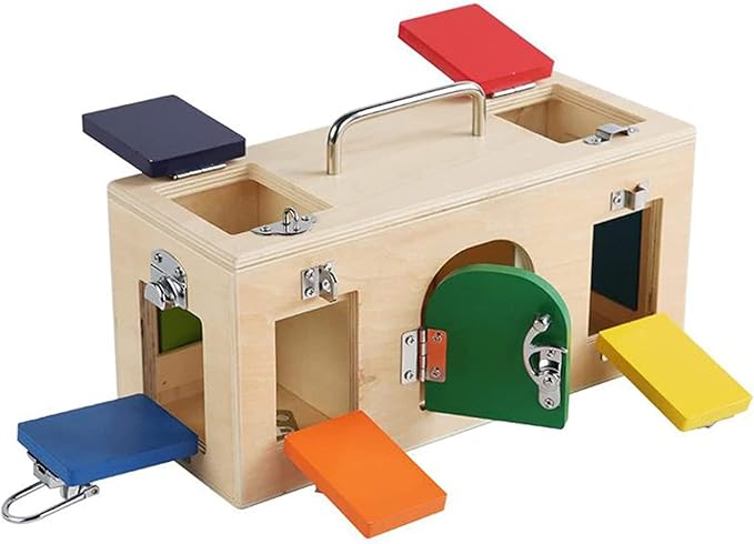 Montessori Lock Box Toy Learning Education Busy Board Practical