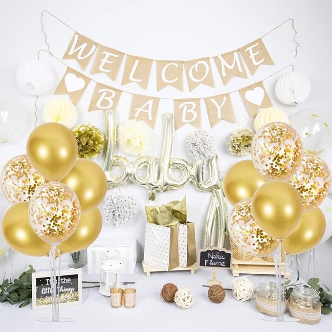 TONIFUL 6 Balloon Centerpieces with Gold Balloon Stand Kit for 2026 Graduation,Anniversary,Table Party Decorations,30th 40th 50th 60th 70th 80th 90th 100th Birthday Decorations New Years 2026