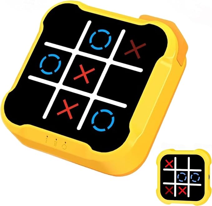 AI Smart Tic Tac Toe Game Electronic Tic Tac Toe Game 3-in-1 Memory & Brain Games | Birthday Gift for Kids and Adults Portable Learing Toy Gift