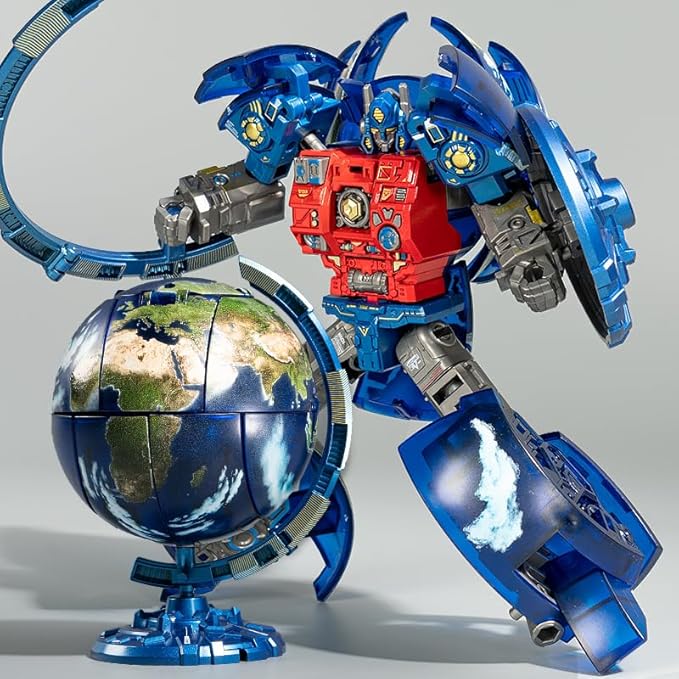 2-in-1 Transforming Robot Toys, Globe Transform to Robots Action Figure, 2 Shapes Deformation Action Figures Toy for Kids & Adults, STEM Educational Toy, Birthday Christmas Party Gifts for Boys