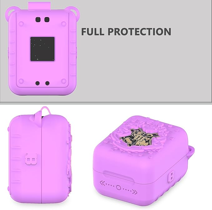 Silicone Case for Bitzee Harry Potter Interactive Digital Pet, Protective Cover for Harry Potter Bitzee Virtual Electronic Pets Accessories (Purple Case)
