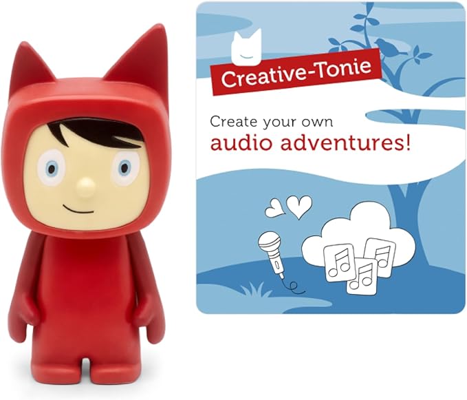 Tonies Creative Toy Figurine - Record and Upload up to 90 Minutes of Your Own Stories and Songs - Red/Light