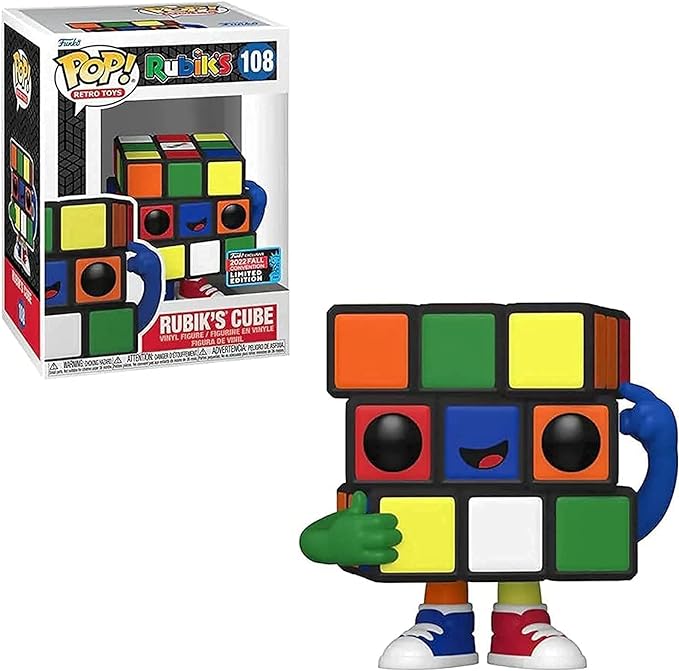Funko Pop! Retro Toys: 2022 Rubik's Cube Convention Exclusive Puzzle Cube Vinyl Multicolor Figure #108