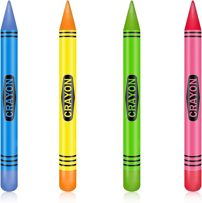 Giant Inflatable Crayons Balloon - Back To School Balloons Decorations - Party Supplies and Gifts - (4Crayons)