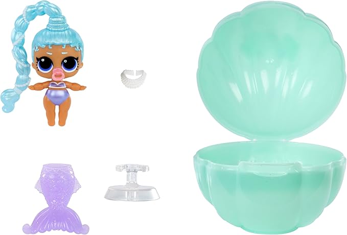 LOL Surprise Mermaids Makeover Magic Baby Sisters with Color-Changing Mermaid Tails and Shell-Inspired Display Ball, Collectible Dolls, Kids Ages 4+ (Pack of 2)