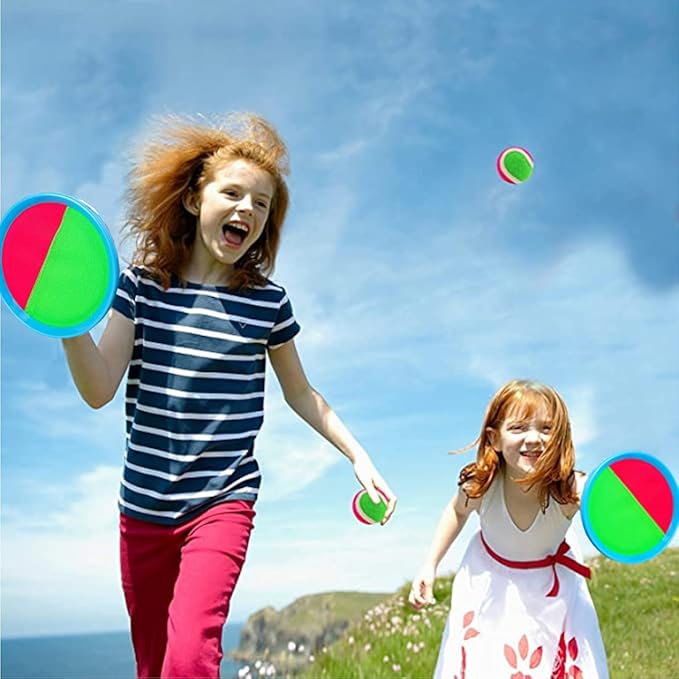 Toss and Catch Ball Set | Toss and Catch Sports Game Set - Upgraded Version 8inch Toy Paddle Catch Toy for Gift Kids/Adults/Family/Backyard Beach Outdoor Games
