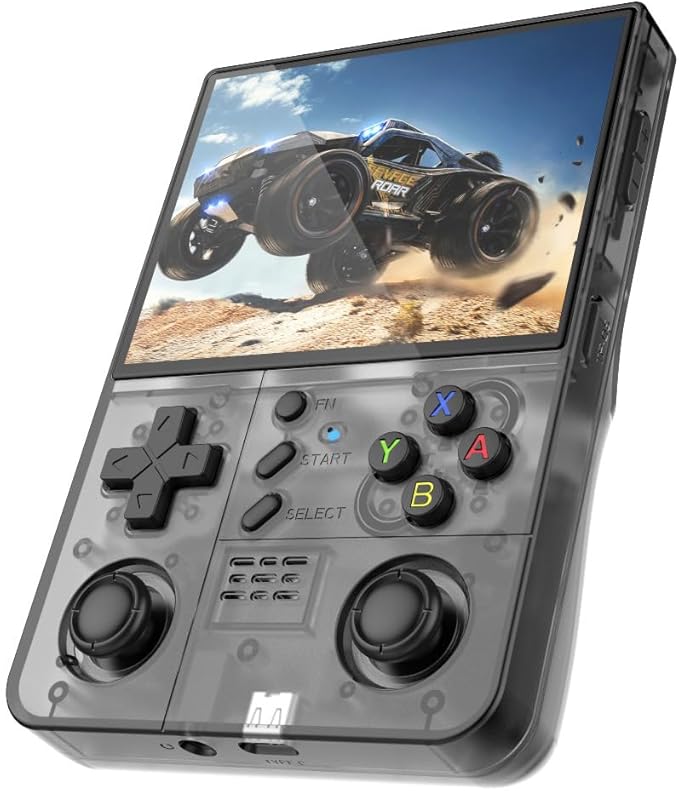 R40XX PROMAX Retro Handheld Game Console,15000+ Games with Open Source Linux System,30+Emulators,4.2-Inch IPS Screen Portable Game Console,4500mAh Battery,Gifts for Adult (Black)