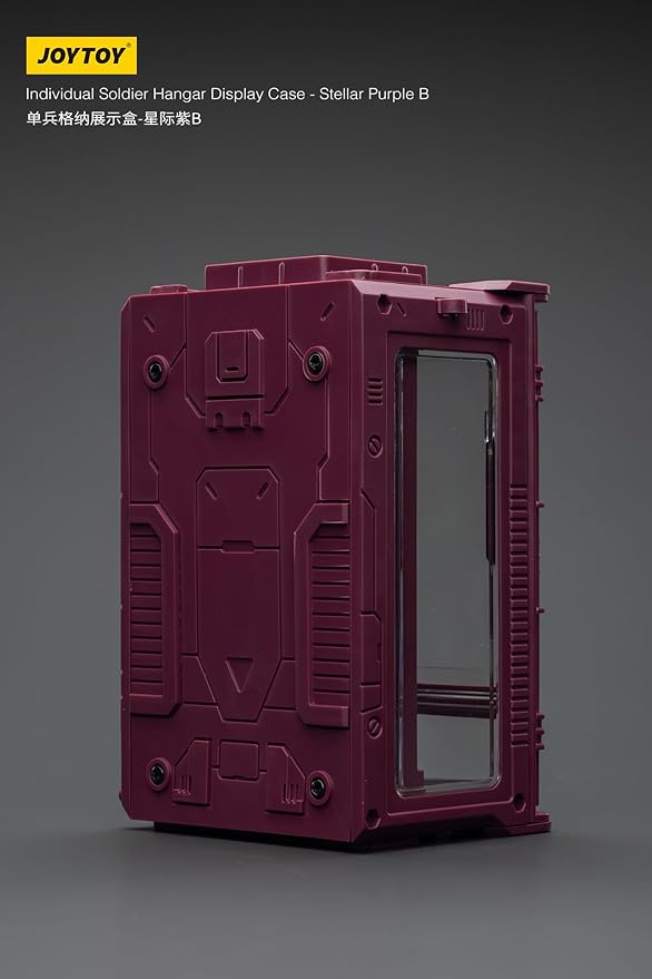 JOYTOY 5'' Display Box,Action Figures Display Case - Individual Soldier Hangar Display Case - Stellar Purple B - Dustproof Collectibles Box Ages 15+