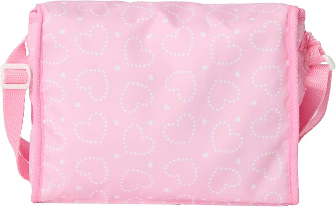 Madame Alexander On-The-Go Diaper Bag Essentials Set for Dolls, Pink Hearts