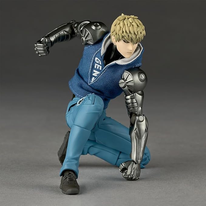 Genos Figurine Articulated Figure Anime Super Action Statue 5.9" Movable Replaceable Parts Genos Action Figure Collectibles Gift