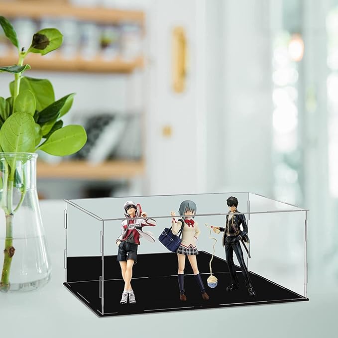 Display Case 13.7x9.8x5.9inch,35x25x15cm for Collectibles Assemble Clear Acrylic Box Alternative Glass Case for Display Action Figures Home Storage Organizing Toys