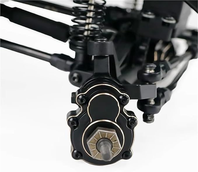 RC Spare Part Compatible with FMS for FCX10 1/10 RC Crawler Car Upgrades Parts Accessories Hop-ups Front and Rear Axle Mount Differential Axle Cover(Rear Axle Set)