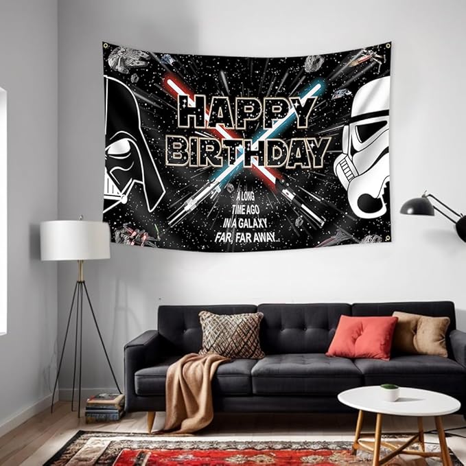60 x40inch Star Galaxy Backdrop Tapestry for Birthday Party Decorations Universe Wars Background Galaxy Party Decorations Star Banner Birthday Party Supplies for Kids