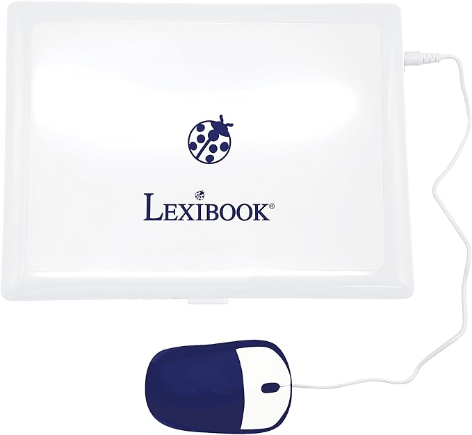Lexibook - Bilingual and Educational Laptop English/Spanish - Toy for Children, 170 Activities to Learn Languages, Mathematics, Logic, Clock Reading, Play Games and Music, Large Screen - JC599i2